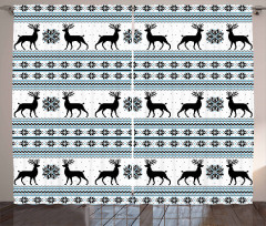 Zigzag Reindeer and Snow Curtain