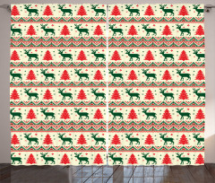 Pixel Art Christmas Curtain