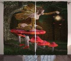 Mythical Fairy Mushroom Curtain