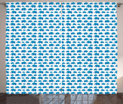 Blue Animal Kids Theme Curtain