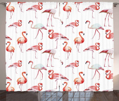Exotic Birds Pattern Curtain