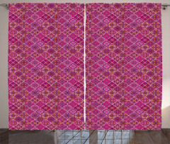 Checkered Pink Curtain