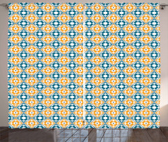 Spanish Azulejo Style Curtain