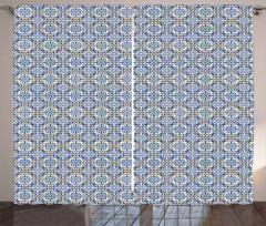 Azulejo Ceramic Motif Curtain