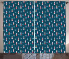 Abstract Aqua Design Curtain
