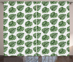 Palm Leaves Nature Curtain