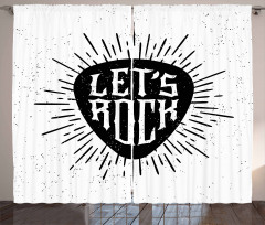 Lets Rock Words Curtain