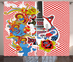 60s Inspired Guitar Curtain