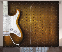 Grunge Dots Guitar Curtain