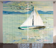 Monet Sailing Boat Curtain