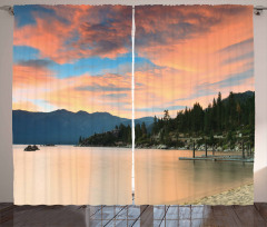 Sunset at Lake Tahoe USA Curtain
