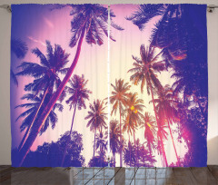 Tropic Island Sunset Curtain