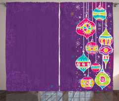 Kids Doodle Balls Curtain