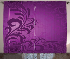 Retro Abstract Floral Curtain