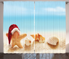 Starfish Exotic Beach Curtain