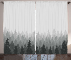 Wilderness Theme Foliage Curtain