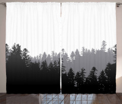 Abstract Wild Spruces Curtain