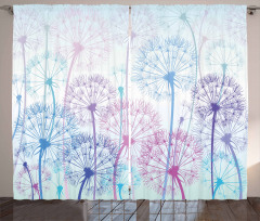 Abstract Flora Design Curtain