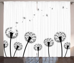 Faded Blowball Plant Curtain