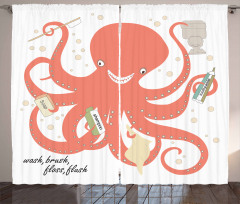 Octopus Holding Sap Curtain