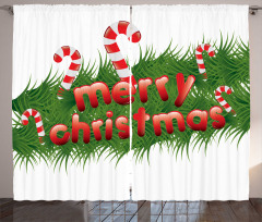 Candy Canes Garland Curtain