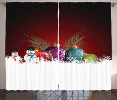 Snowman with Hat Curtain