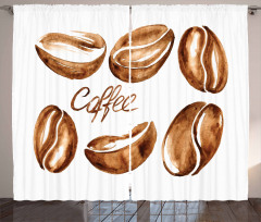 Watercolor Effect Beans Curtain