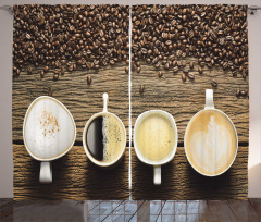 Assortment of Coffee Mug Curtain