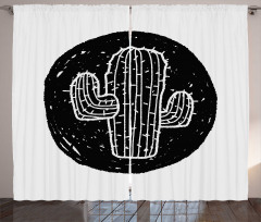 Saguaro Plant Theme Curtain