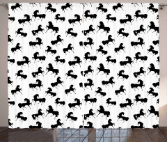 Monochrome Farm Animal Curtain