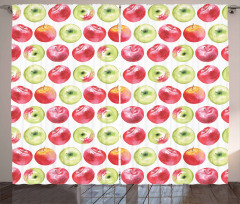 Watercolor Granny Smith Curtain