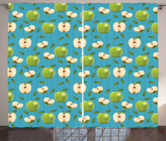 Raw Granny Smith Fruits Curtain