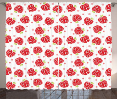 Curved and Dotted Fruit Curtain