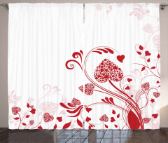Garden of Romance Hearts Curtain