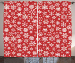 Various Snowflakes Winter Curtain