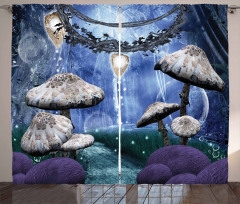 Dreamy Forest Mushroom Curtain