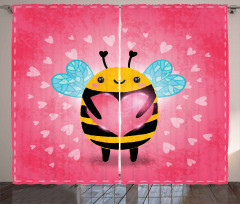 Bumblebee Cartoon Curtain