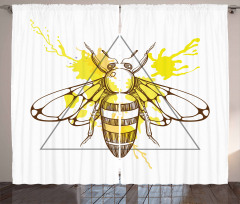 Color Splashed Bee Curtain