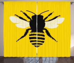 Honeybee Silhouette Curtain