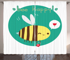 Winking Bumblebee Curtain