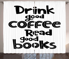 Coffee and Books Curtain
