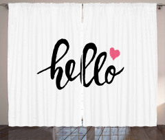 Message with Heart Curtain