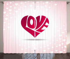 Heart Background Ornate Curtain