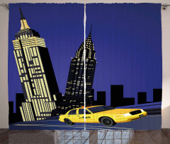 Taxi New York American Curtain