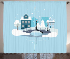 Winter Season Composition Curtain