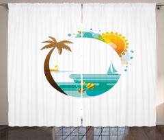 Tropic Paradise Summer Curtain