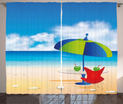 Relaxing Scene Umbrella Curtain