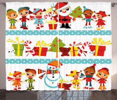 Joy Children Santa Curtain