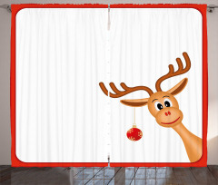 Reindeer Xmas Theme Curtain