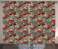 Modern Floral Garden Curtain